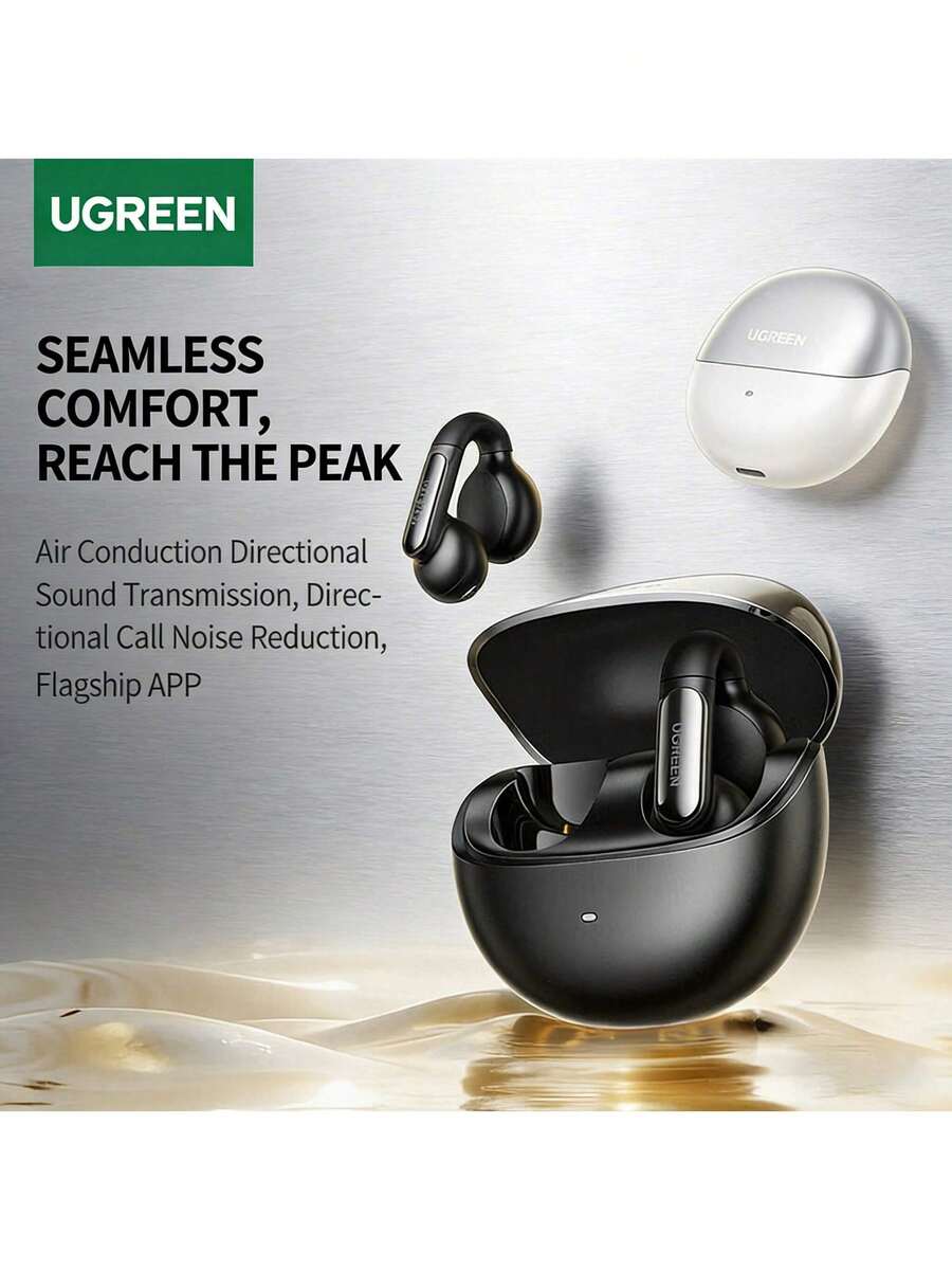 WS210 藍牙耳機 HiTune S5 夾力柔和不壓耳 久戴無感 耳夾式開放式不入耳 蘋果華為小米全兼容 日常通勤無負擔 - 暗夜黑 - 查看 1