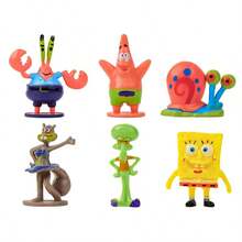 SpongeBob SquarePants Cake Decor, Aquarium Decor, Cartoon Aquarium Figurine Decor, Pineapple House Fish & Shrimp Hideaway Aquarium Decor - Multicolor - View 4