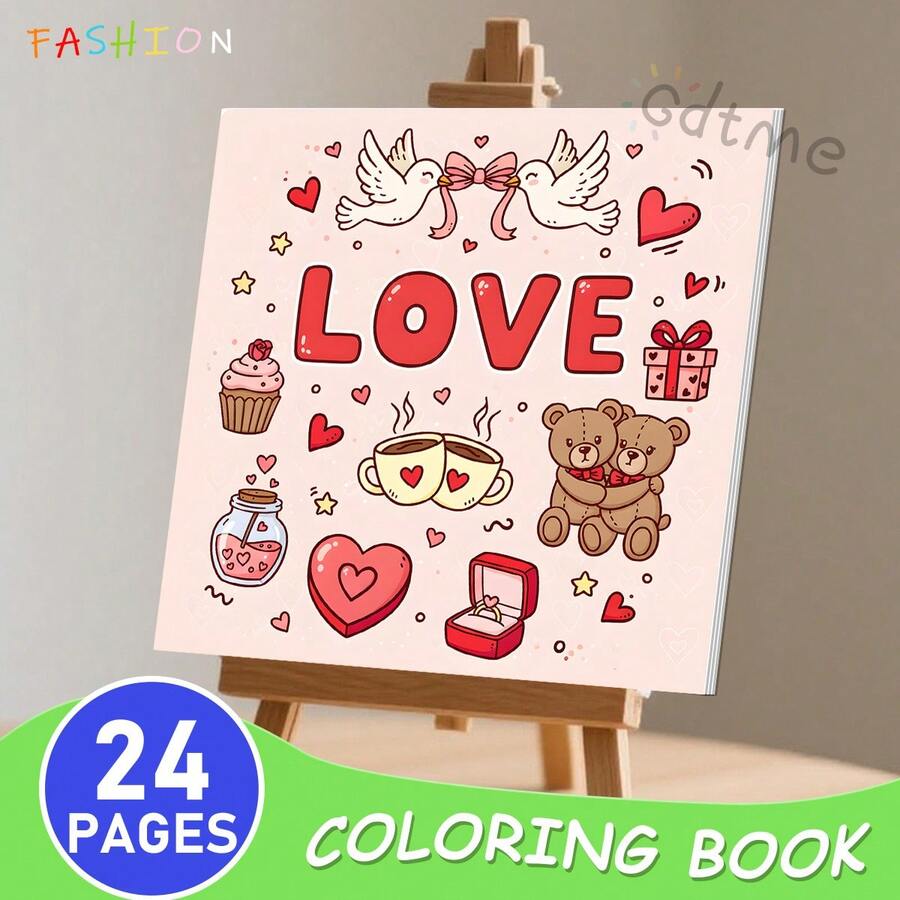 约会之夜：情侣约会时光，甜蜜可爱，放松涂色，送给她的礼物，返校礼物，婚礼纪念品，美术用品，文具，派对礼品袋填充物