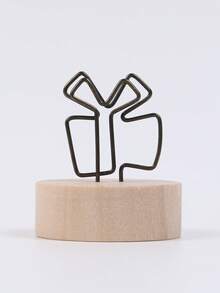 1 pièce Nouveau marque-page créatif de style japonais, support en bois porte-carte de visite rétro, pince à message, accessoire de décoration d'intérieur, pince photo, cadeau idéal pour la Saint-Valentin, le Nouvel An, le petit ami, les parents et la rentrée scolaire - Multicolore - Voir 16