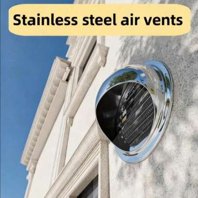 Cubierta de ventilación de pared de acero inoxidable resistente - 70/80/100/150mm, adecuada para diversas aberturas. Diseño de malla moderno, rejilla de escape de metal duradera, resistente al agua y a la corrosión, fácil de instalar. Aplicable para hogares residenciales, campanas extractoras de cocina, ventilaciones interiores y exteriores. Un accesorio de herramienta efectivo con características estéticas y prácticas. ¡Un regalo ideal para los propietarios de viviendas!