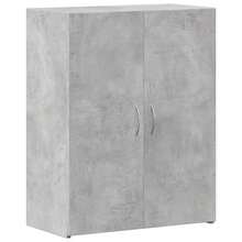 Classeur vidaXL, gris béton, 60 x 32 x 77,5 cm, matériau à base de bois - Gris - Voir 1