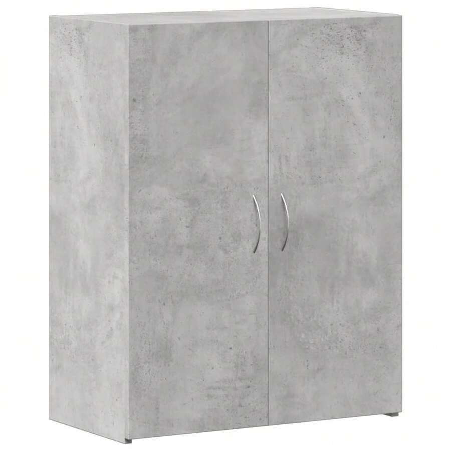 Classeur vidaXL, gris béton, 60 x 32 x 77,5 cm, matériau à base de bois - Gris - Voir 1