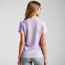 Women T-Shirts - Lilac Purple - View 2