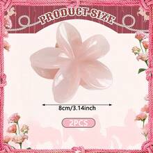 2012年2月6日 女士花朵爪夹，简约发饰，适合海滩度假，发夹 - 白色 - 查看 13