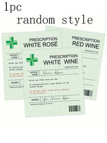 6-Pieces Set Of Fun Prescription Wine Labels, Fun Novelty Labels, Wine Champagne Bottle Stickers,Valentine's Day - Multicolor - View 12