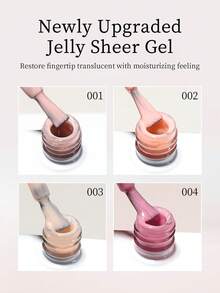 RS NAIL 1瓶9克果冻凝胶指甲油，透明裸粉色，持久可卸UV/LED指甲油，DIY美甲沙龙，女士及女孩礼物 - 彩色 - 查看 3