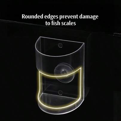 Suction Cup Fish Food Feeder, Anti-Float Fixed Point Fish Food Feeding Device, Small Floating Sinking Fish Food Fixed Feeding Supplies