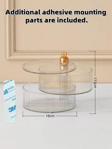 1pc Rotating Candy Box Rotating Design Double-Layer Surprise, Three-Layer Luxury, Layered Storage Of Candy, Nuts, Dried Fruit, Classification Clear And Not String Flavor. The Sealed Lid Is Designed To Lock Fresh And Moisture-Proof, Allowing Delicious Lasting Online.