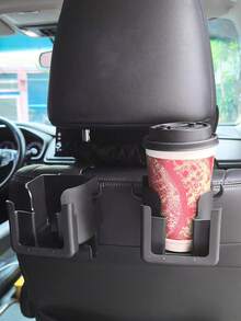 1/2 piezas Estante de almacenamiento multifuncional para respaldo de asiento de coche - Con portavasos, soporte para teléfono, bandeja y gancho, estante de almacenamiento multifuncional 3 en 1, de uso pesado, adecuado para la mayoría de vehículos, puede sostener botellas de agua - Multicolor - Ver 3