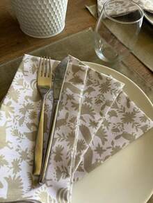 BILLU Servilletas de Tela para Mesa Elegantes Set de 6 Absorbentes, Lavables, Limpieza y Decoración de 48cm X 48cm (Mexicano Olivo) - Puebla - Ver 11