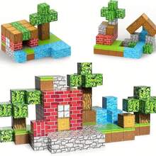 500块成人磁性积木，2厘米磁性立方体，世界游戏配件，14岁以上磁性积木爱好者的完美生日/新年礼物 - 彩色 - 查看 3