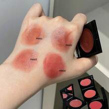 Silky Cream Dual Use Lip & Cheek Balm, Brighten Facial Complexion Long Lasting Non Sticky, Built-In Mirror Compact Rouge, Portable Daily Makeup Holiday Gift - Multicolor - View 7