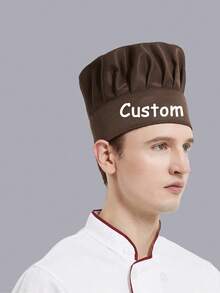 Mũ đầu bếp thiết kế riêng, mũ đầu bếp làm bánh co giãn có thể điều chỉnh dành cho người lớn, mũ chống bụi phù hợp cho tiệm bánh, quán cà phê, cửa hàng tráng miệng, nhà hàng, nhà bếp, chống rụng tóc, có thể giặt và tái sử dụng. - Nhiều màu - Xem 7