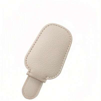 Magnetic Genuine Leather Sunglasses Clip For Car Visor, Glasses Hanger Clip, Car Interior Visor Accessories (Sunglasses Not Included)