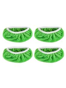2/4/6 Pcs Reusable Microfiber Mop Pads Compatible , Dry And Wet Dual-Purpose Flat Mop Covers, Washable Pads For Surface/Hardwood Floor Cleaning (Mop Not Included) - 綠色 - 查看 13