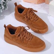 Women's Retro Mary Jane Sneakers Platform Cushioned Sole Casual Street Style Shoes - Brown - View 8