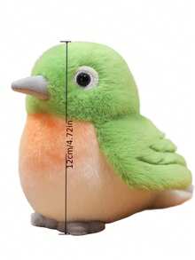 1pc Cute Realistic Bird Plush Doll, Interactive Bird Friend Doll Gift For Kids, Easter Bird Decor Plush - Multicolor - View 4