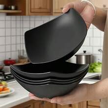 2/4/6件套沙拉碗套装 - 适合家庭聚会和日常使用。独特现代的设计，完美适用于派对、用餐或备餐，可盛放配菜、水果和零食。可微波炉加热，洗碗机清洗，是您时尚厨房的必备之选。 - 彩色 - 查看 1