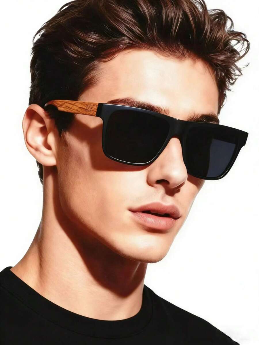 1 Pair Retro Half-Frame Non-Prescription Fashion Glasses, Lightweight And Comfortable, Available In Multiple Colors, Unisex Stylish Accessory With Minimalist Frame Design - Multicolor - View 1