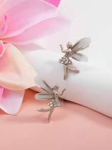 1 Pair Cute Elf Unique Design Versatile Cartoon Earrings For Women - Silver - View 3