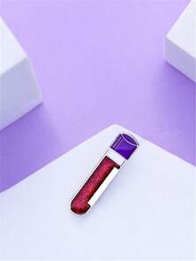 1枚合金珐琅血管造型时尚胸针，医用护理翻领挂绳装饰，学生护士医学生日常佩戴礼物 - 銀色 - 查看 4