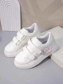 Kids Flat Shoes, Infant Sports Shoes, Toddler/Little/Big Kids Fashion Casual Shoes, Girls Cartoon Sneakers, Cute Girl School/Campus Student Shoes, Skate Shoes - White - View 2