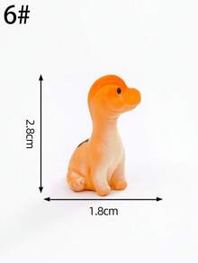 6个可爱迷你恐龙摆件，微景观配件，桌面和房间装饰 - 彩色 - 查看 10