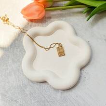 1个花形硅胶模具，DIY简易花卉托盘石膏模具，家居装饰/礼品展示环氧树脂模具，手工浇铸模具，珠宝展示托盘粘土硅胶模具 - 白色 - 查看 6