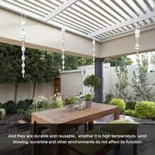 Woodpecker Bird Scare Devices,Reflective Scare Rods Control Device To Keep Birds Away From Patio Pool(Christmas Reflective Strip Hanging Home As Decoration) - Silver - View 5