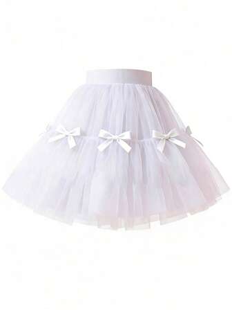 Young Girl Tulle Puff Skirt Ballet Dance Tutu Skirt