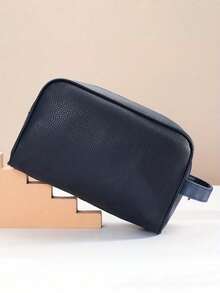 Men's Waterproof Travel Toiletry Organizer Bag, PVC Embossed Cosmetic Bag, Portable Makeup Organizer, Men's Zipper Handbag Valentine'S Day - Multicolor - View 6