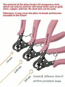 KLONKEE Alicates de punta redonda - Disponibles en varios tamaños que incluyen alicates de punta redonda de 1.5mm, 2.25mm y 3mm, adecuados para hacer joyas, cortadores de alambre, mordazas de alicates de punta redonda, mango ergonómico para un agarre cómodo para manualidades con cuentas y proyectos de artesanía de alta precisión, compatibles con alambre de artesanía de calibre 18-26 (no adecuados para alambre de metal con núcleo de acero). - Multicolor - Ver 14