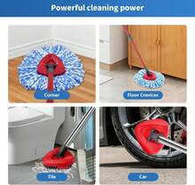4 Pack Mop Head Replacement Compatible With O Cedar, Spin Mop Refill Replace Head For RinseClean 2-Tank System - Machine Washable, Enhanced Cleaning Performance - Version 30 - View 5