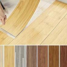10pcs 40x15cm PVC Floor Stickers, Textured PVC Floor Tiles, Easy To Install And Remove Floor Decals