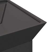 Brasero vidaXL negro de acero de 50 x 50 x 40 cm - Negro - Ver 8