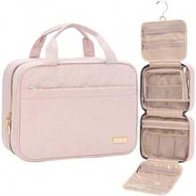 NISHEL - Neceser de viaje para mujer, organizador portátil para colgar champú, acondicionador, juego de cepillos, accesorios de viaje(Rosado Mediano) - Multicolor - Ver 1