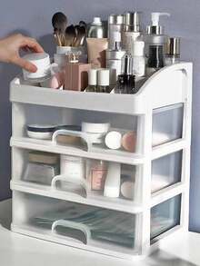 Hộp đựng đồ trang điểm 1 chiếc, kệ để bàn, dạng ngăn kéo chống bụi dùng đựng son môi, mỹ phẩm chăm sóc da, cọ trang điểm, lược. Giỏ đựng sản phẩm chăm sóc da phòng tắm, sữa rửa mặt. Hộp đựng điều khiển từ xa, tăm xỉa răng trên bàn trà phòng khách. Kệ đựng điều khiển từ xa, sạc điện thoại, ốp điện thoại trên bàn đầu giường phòng ngủ. Hộp đựng đồ chống bụi, tiết kiệm không gian, kệ trưng bày mỹ phẩm & hộp đựng đồ trang điểm, trang trí phòng trang điểm. - Trong sáng - Xem 2