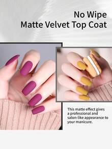 RS NAIL 1瓶12克丝绒哑光封层凝胶指甲油，持久可卸UV/LED凝胶，免擦拭，铬哑光封层，适合在家或美甲沙龙DIY美甲。 - 無色 - 查看 9