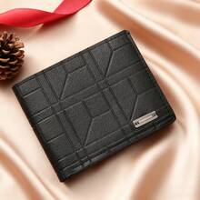 男士钱包+男士皮带四件套，日常搭配使用，父亲节礼物，复古时尚商务百搭男士钱包，适合作为节日礼物，如圣诞节、情人节、生日（不含礼盒） - 黑色 - 查看 6