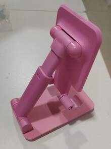 1pc Adjustable & Foldable Phone Holder, Portable Lazy Desk Stand, Non-Slip Plastic Tablet Stand, No Battery Required - Multicolor - View 9