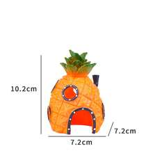 SpongeBob SquarePants Cake Decor, Aquarium Decor, Cartoon Aquarium Figurine Decor, Pineapple House Fish & Shrimp Hideaway Aquarium Decor - Multicolor - View 11