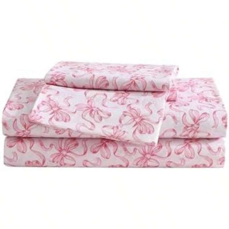 - Sábanas de Cama , Suave y Ligera, Resistente a la decoloración y a Las Arrugas (, )(Doble Lazos de ballet Petal Pink) - Multicolor - Añade 1