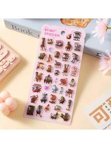 ملصقات 3D كرتونية، ملصقات حيوانات كرتونية لاصقة ذاتيًا، مناسبة لتزيين الكتب والقرطاسية، ويمكن استخدامها أيضًا لمشاريع DIY، ولوازم المكتب، ولوازم المدرسة، والاستعداد للعودة إلى المدرسة وملصقات أشغال يدوية أخرى.