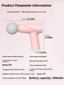 Mini Massage Gun, Muscle Relaxation Electric Massager, Portable Fitness Vibration Massage Device, Portable Muscle Relaxation Mini Massage Gun, Electric Fitness Massage Device, Massage Gun - Multicolor - View 5