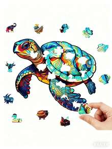 Wooden Puzzle Turtle Christmas Gift Box - Exquisite Asymmetric Puzzle Gift, Personalized Unique Christmas Gift For Adults, Family Interactive Christmas Puzzle Game - Wooden Christmas Puzzle, Wooden Turtle, Wooden Gift Box