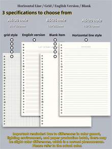 1pc A4/B5/A5 Notebook Refill Inserts, Suitable For Students And Office Use