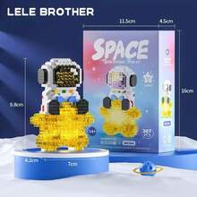 Small Particle Astronaut Building Blocks Toy, Creative Building Blocks Toy Indoor Decor, Suitable For Most Scenarios As Ornaments, Creative Assembly Building Blocks Toy, Enhance Hands-On Ability - Multicolor - View 14