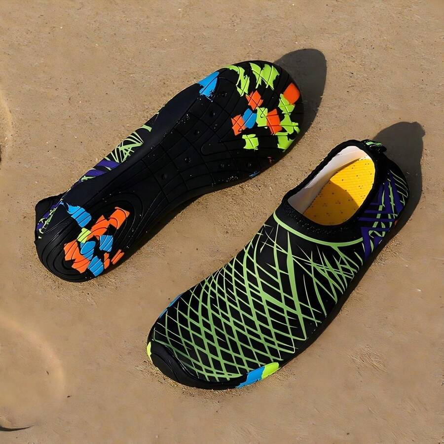 Sandalias Huarache Estilo Playa Antideslizantes Secado Rápido Versátil para Tierra y Agua Zapatos para Mujer  y Hombre Verde zapatos para mujer - verde - Ver 1