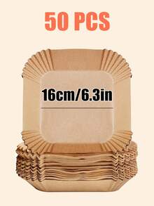 200/100 Stück 16cm/20cm Einweg-Luftfritteuse-Liner, quadratische Luftfritteuse-Backpapier-Blätter, passend für Frittierkörbe, Backbleche, Öfen, Kochutensilien, Küchenartikel, Küchenhelfer 200/150/100/50/1 Stück